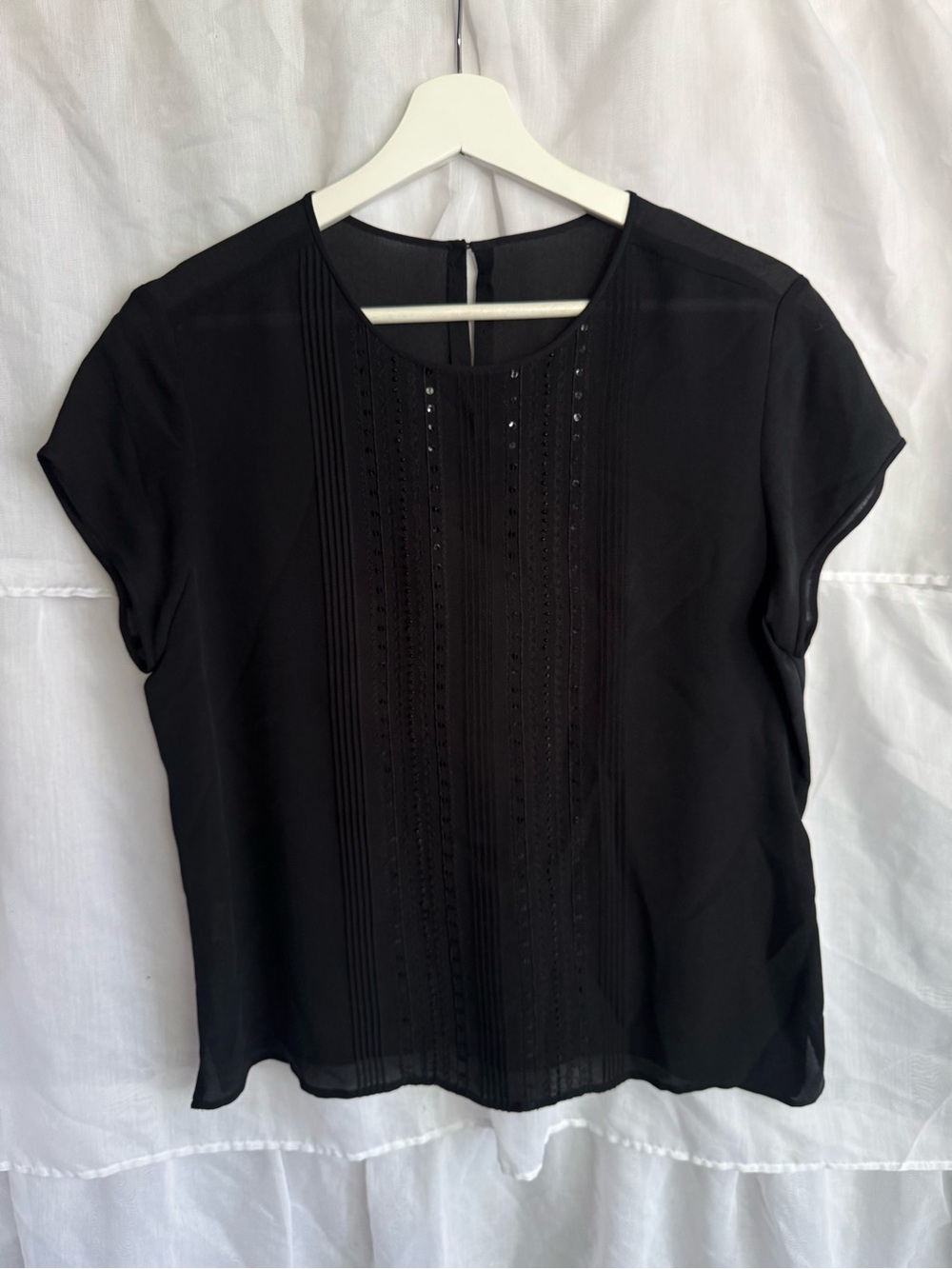 Worthington Sequin Pleated Blouse